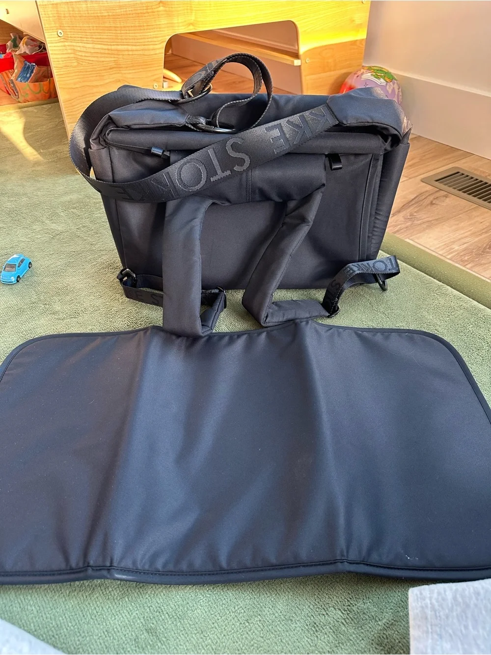 Stokke Black Baby Bag - Sleek Everyday Nappy Organizer